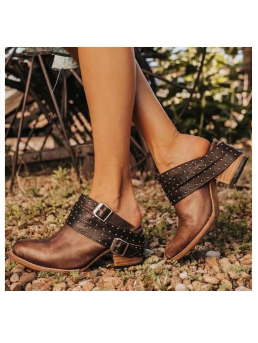 Freebird Women's Frontier Slip On Clog Booties Ankle Backless Leather Size 7